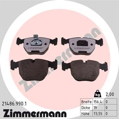 Zimmermann 21486.990.1 - Bremžu uzliku kompl., Disku bremzes ps1.lv