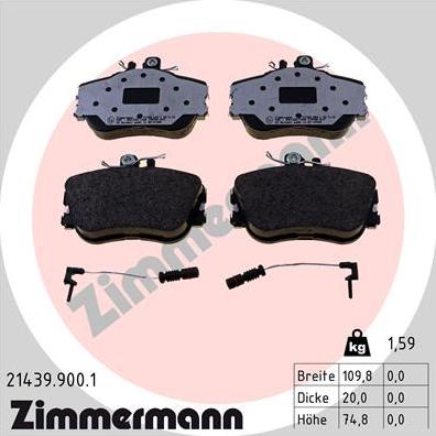 Zimmermann 21439.900.1 - Bremžu uzliku kompl., Disku bremzes ps1.lv