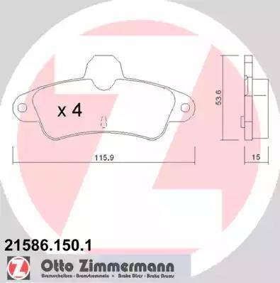 Zimmermann 21586.150.1 - Bremžu uzliku kompl., Disku bremzes ps1.lv