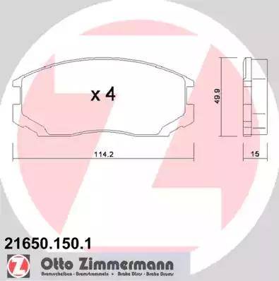 Zimmermann 21650.150.1 - Bremžu uzliku kompl., Disku bremzes ps1.lv