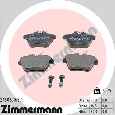 Zimmermann 21606.165.1 - Bremžu uzliku kompl., Disku bremzes ps1.lv