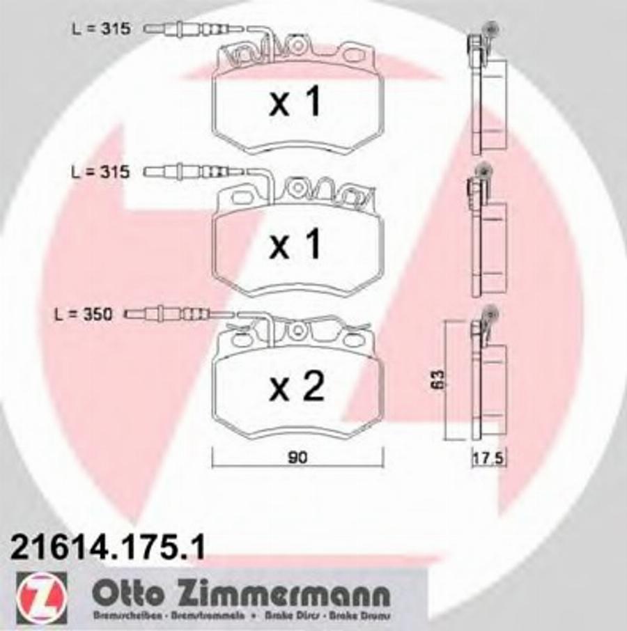 Zimmermann 216141751 - Bremžu uzliku kompl., Disku bremzes ps1.lv