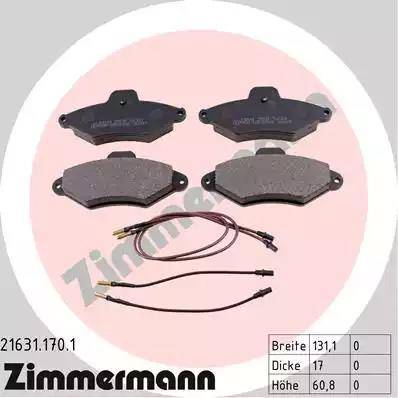 Zimmermann 21631.170.1 - Bremžu uzliku kompl., Disku bremzes ps1.lv