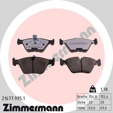 Zimmermann 21677.995.1 - Bremžu uzliku kompl., Disku bremzes ps1.lv