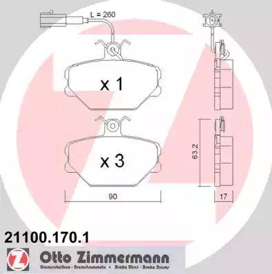 Zimmermann 21100.170.1 - Bremžu uzliku kompl., Disku bremzes ps1.lv