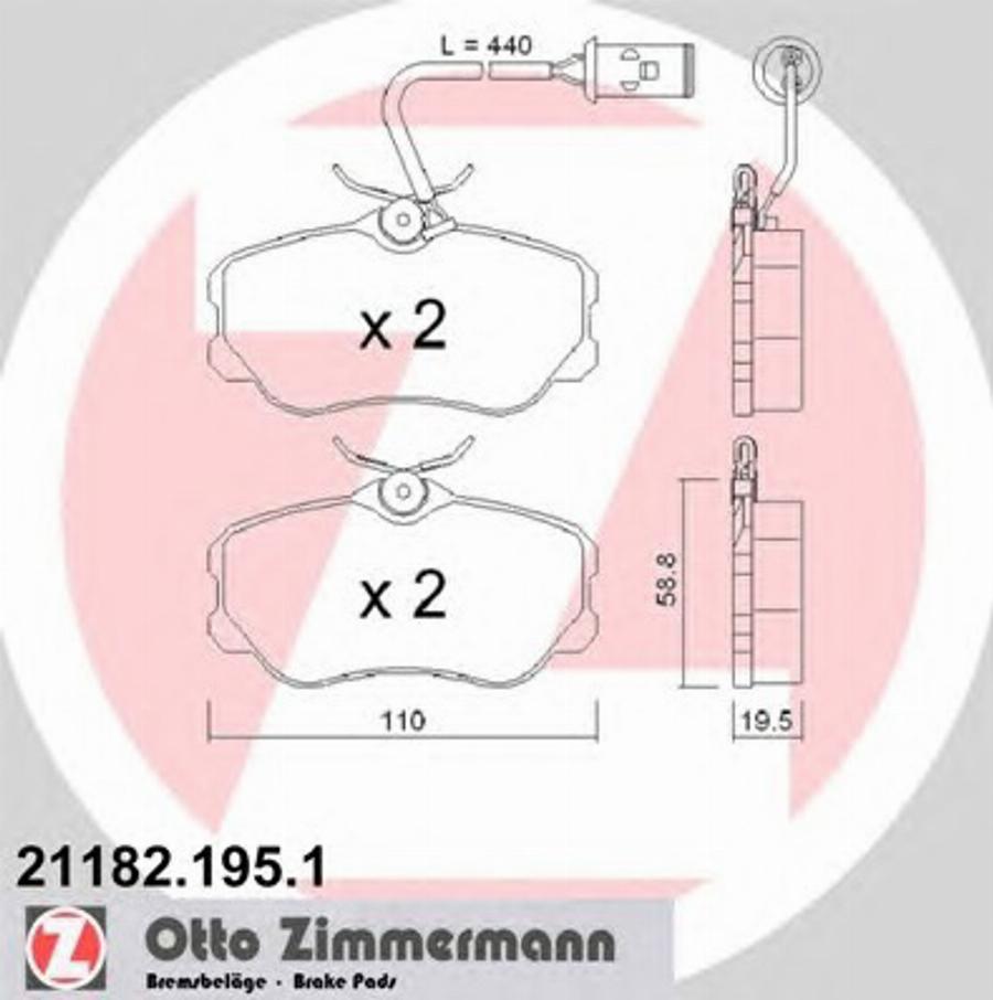 Zimmermann 211821951 - Bremžu uzliku kompl., Disku bremzes ps1.lv