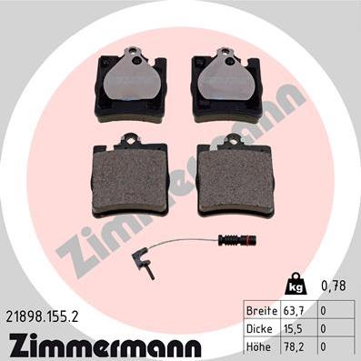 Zimmermann 21898.155.2 - Bremžu uzliku kompl., Disku bremzes ps1.lv