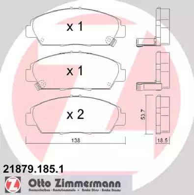 Zimmermann 21879.185.1 - Bremžu uzliku kompl., Disku bremzes ps1.lv