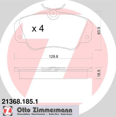 Zimmermann 21368.185.1 - Bremžu uzliku kompl., Disku bremzes ps1.lv