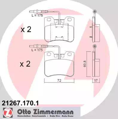 Zimmermann 21267.170.1 - Bremžu uzliku kompl., Disku bremzes ps1.lv