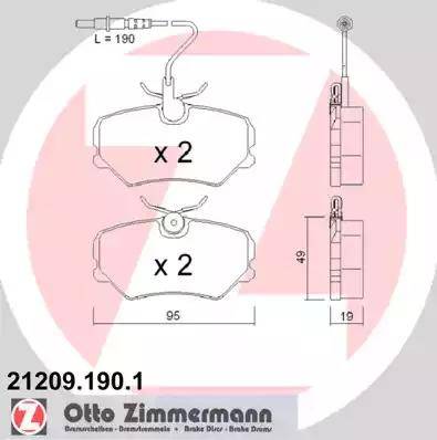 Zimmermann 21209.190.1 - Bremžu uzliku kompl., Disku bremzes ps1.lv