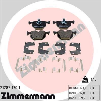 Zimmermann 21282.170.1 - Bremžu uzliku kompl., Disku bremzes ps1.lv