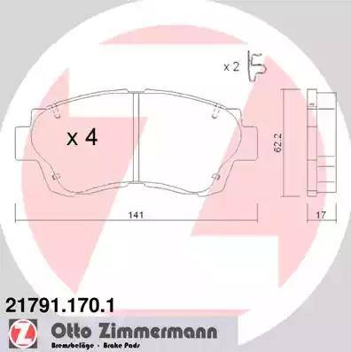 Zimmermann 21791.170.1 - Bremžu uzliku kompl., Disku bremzes ps1.lv