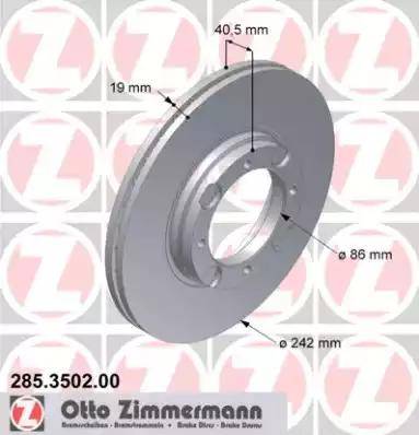 Zimmermann 285.3502.00 - Bremžu diski ps1.lv