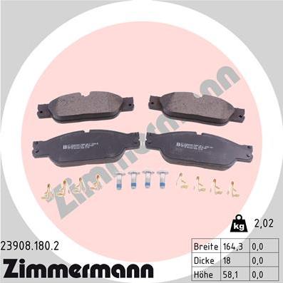 Zimmermann 23908.180.2 - Bremžu uzliku kompl., Disku bremzes ps1.lv