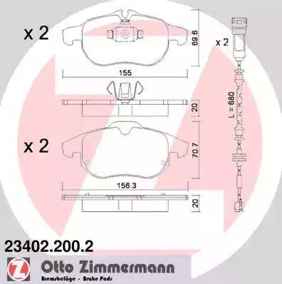 Zimmermann 23402.200.2 - Bremžu uzliku kompl., Disku bremzes ps1.lv