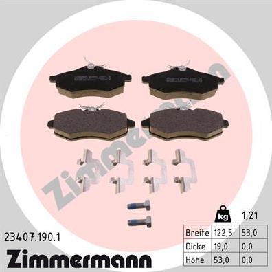 Zimmermann 23407.190.1 - Bremžu uzliku kompl., Disku bremzes ps1.lv