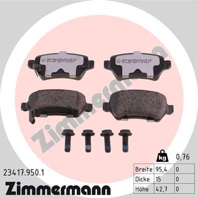 Zimmermann 23417.950.1 - Bremžu uzliku kompl., Disku bremzes ps1.lv