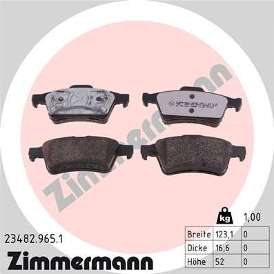 Zimmermann 23482.965.1 - Bremžu uzliku kompl., Disku bremzes ps1.lv