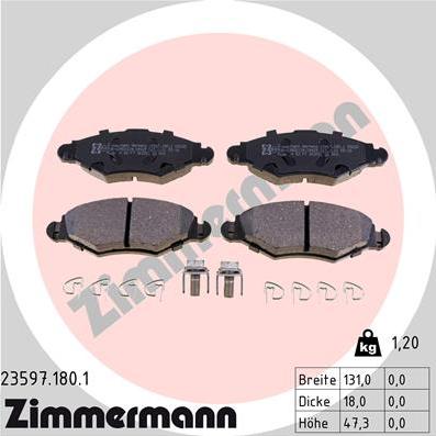 Zimmermann 23597.180.1 - Bremžu uzliku kompl., Disku bremzes ps1.lv