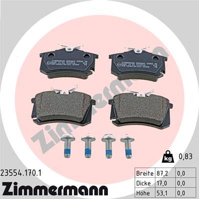 Zimmermann 23554.170.1 - Bremžu uzliku kompl., Disku bremzes ps1.lv