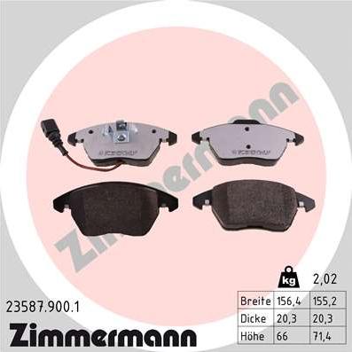 Zimmermann 23587.900.1 - Bremžu uzliku kompl., Disku bremzes ps1.lv