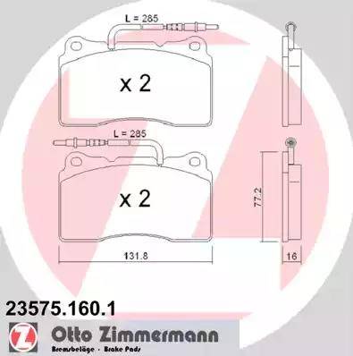 Zimmermann 23575.160.1 - Bremžu uzliku kompl., Disku bremzes ps1.lv