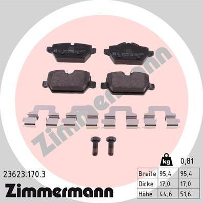 Zimmermann 23623.170.3 - Bremžu uzliku kompl., Disku bremzes ps1.lv