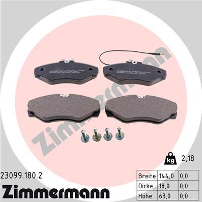 Zimmermann 23099.180.2 - Bremžu uzliku kompl., Disku bremzes ps1.lv