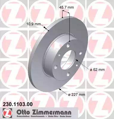 Zimmermann 230.1103.00 - Bremžu diski ps1.lv