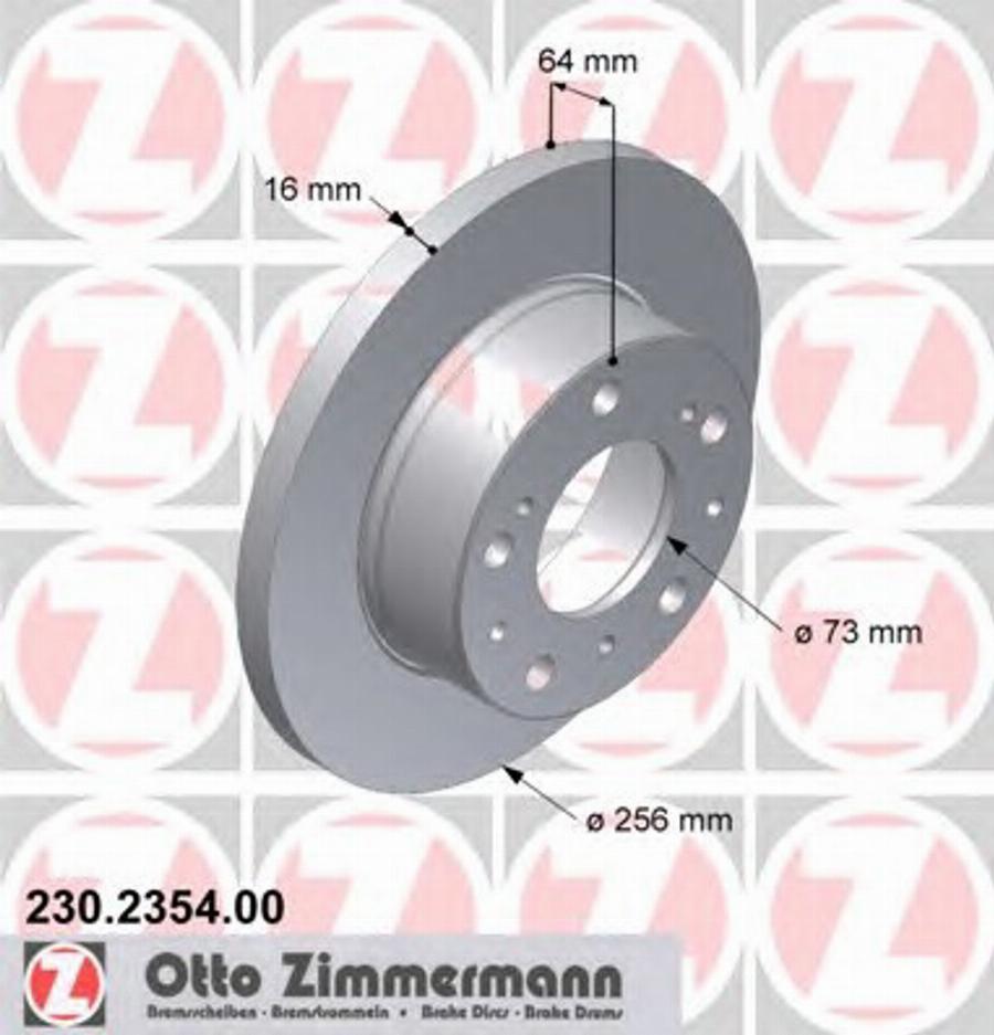 Zimmermann 230 2354 00 - Bremžu diski ps1.lv