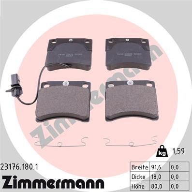 Zimmermann 23176.180.1 - Bremžu uzliku kompl., Disku bremzes ps1.lv