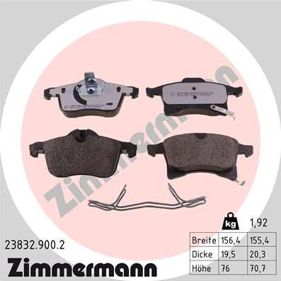 Zimmermann 23832.900.2 - Bremžu uzliku kompl., Disku bremzes ps1.lv