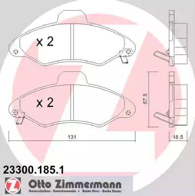 Zimmermann 23300.185.1 - Bremžu uzliku kompl., Disku bremzes ps1.lv