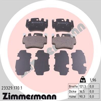 Zimmermann 23329.170.1 - Bremžu uzliku kompl., Disku bremzes ps1.lv