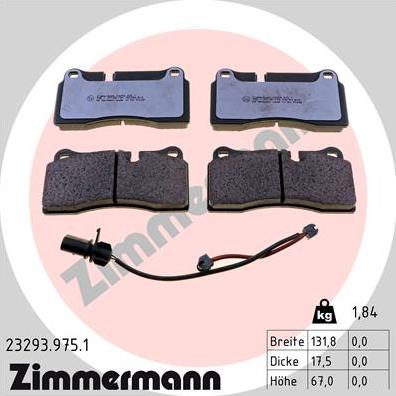 Zimmermann 23293.975.1 - Bremžu uzliku kompl., Disku bremzes ps1.lv