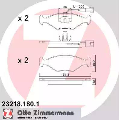 Zimmermann 23218.180.1 - Bremžu uzliku kompl., Disku bremzes ps1.lv