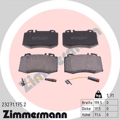 Zimmermann 23271.175.2 - Bremžu uzliku kompl., Disku bremzes ps1.lv