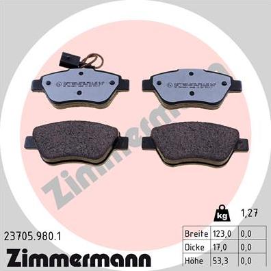 Zimmermann 23705.980.1 - Bremžu uzliku kompl., Disku bremzes ps1.lv