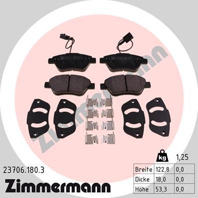 Zimmermann 23706.180.3 - Bremžu uzliku kompl., Disku bremzes ps1.lv