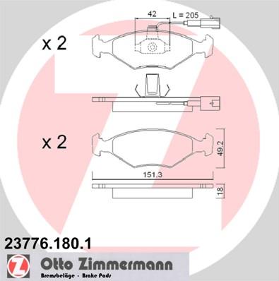 Zimmermann 23776.180.1 - Bremžu uzliku kompl., Disku bremzes ps1.lv