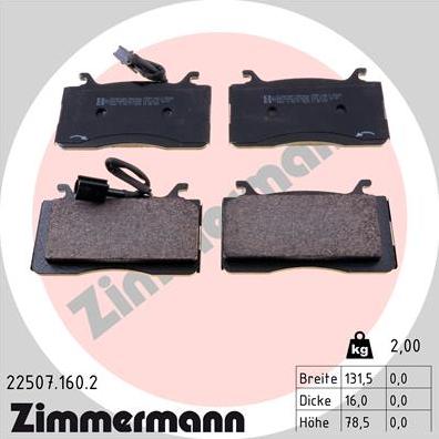 Zimmermann 22507.160.2 - Bremžu uzliku kompl., Disku bremzes ps1.lv