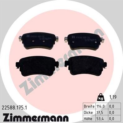 Zimmermann 22588.175.1 - Bremžu uzliku kompl., Disku bremzes ps1.lv