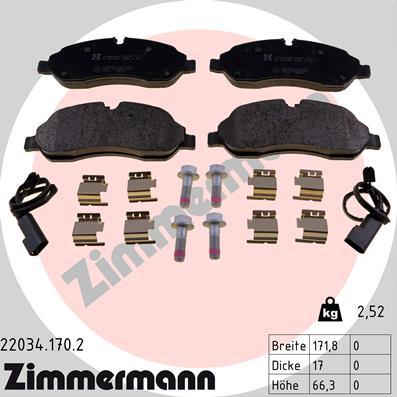 Zimmermann 22034.170.2 - Bremžu uzliku kompl., Disku bremzes ps1.lv