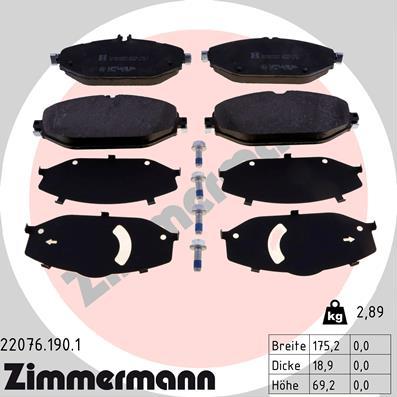 Zimmermann 22076.190.1 - Bremžu uzliku kompl., Disku bremzes ps1.lv