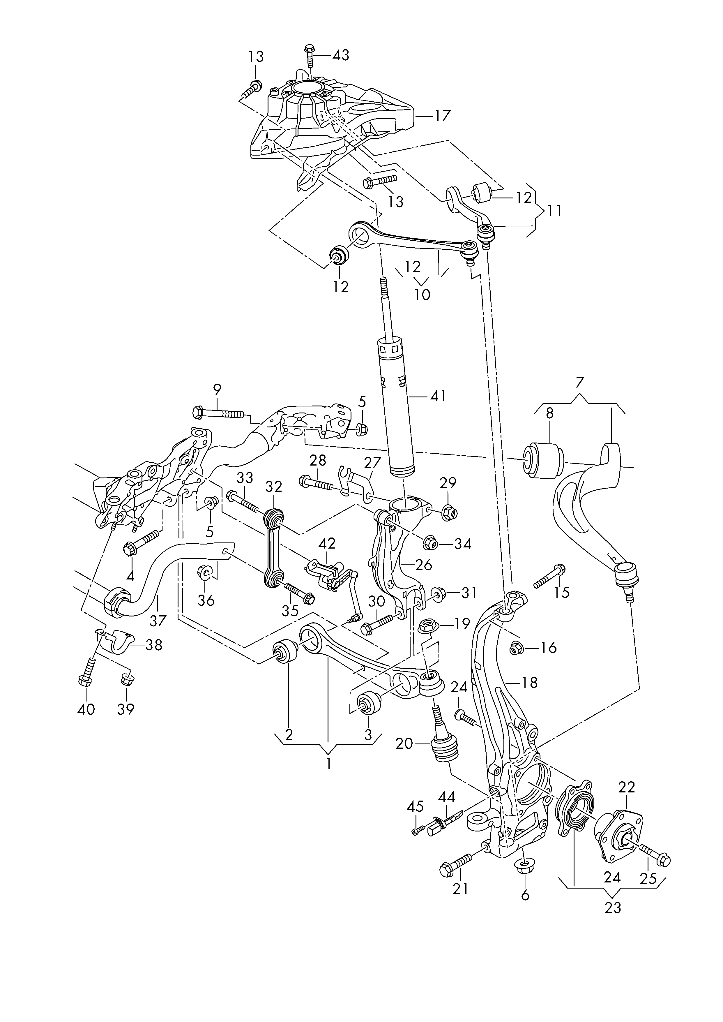 VW WHT 006 917 - Remkomplekts, Riteņa piekare ps1.lv