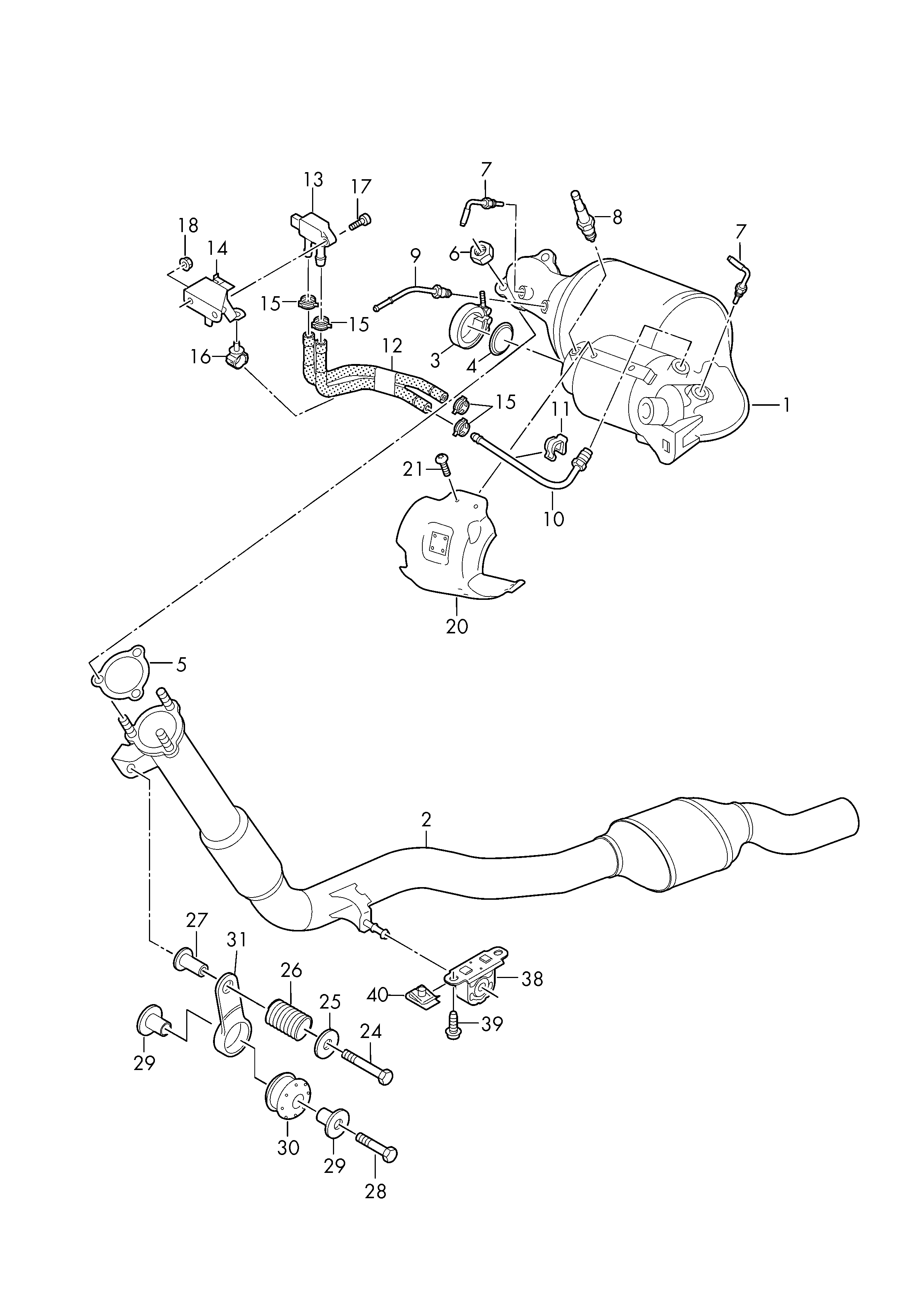 Seat 5Q0253115B - Blīvgredzens, Izplūdes caurule ps1.lv