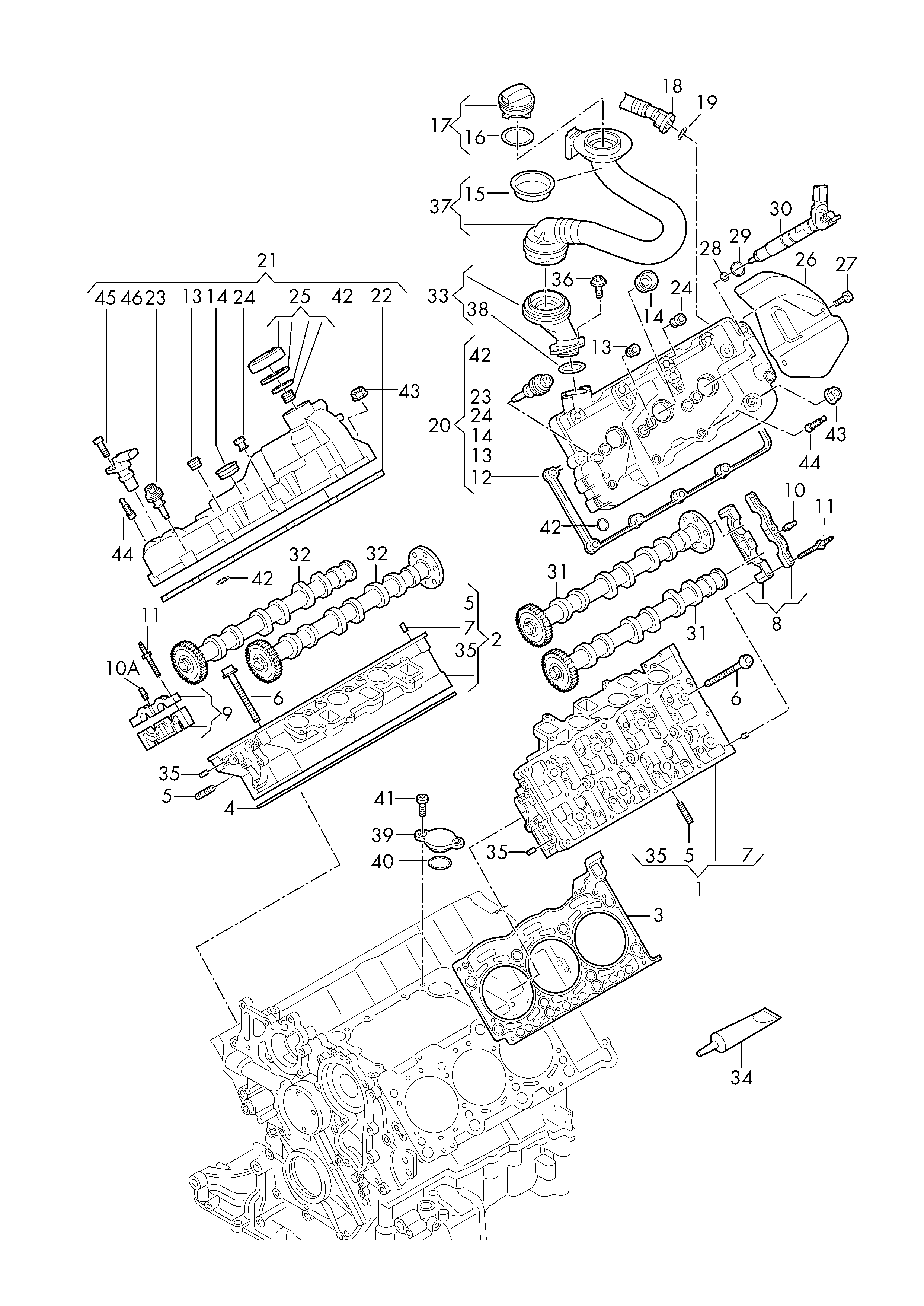 VW 059 103 484 E - Blīve, Motora bloka galvas vāks ps1.lv