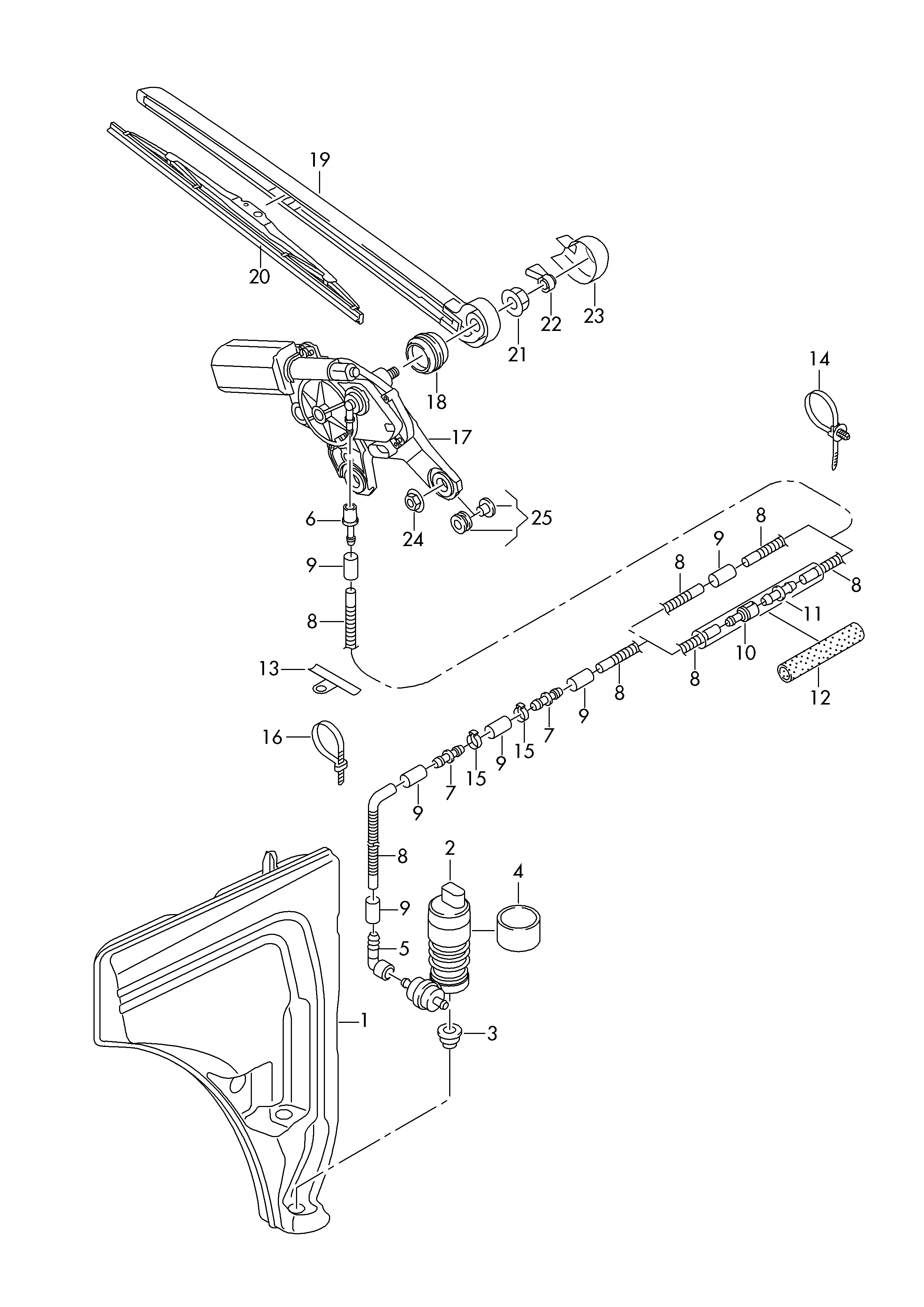 AUDI 4M0 955 425 A - Stikla tīrītāja slotiņa ps1.lv