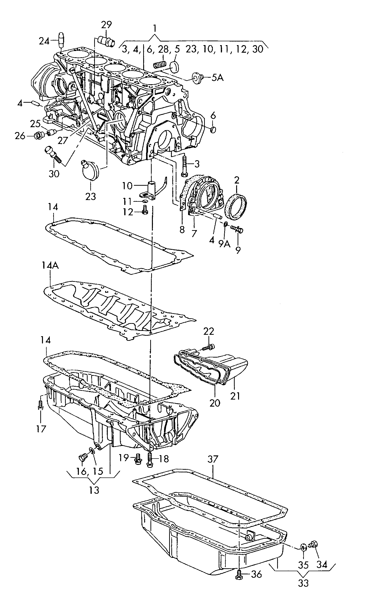 VW 054 103 609 - Blīve, Eļļas vācele ps1.lv